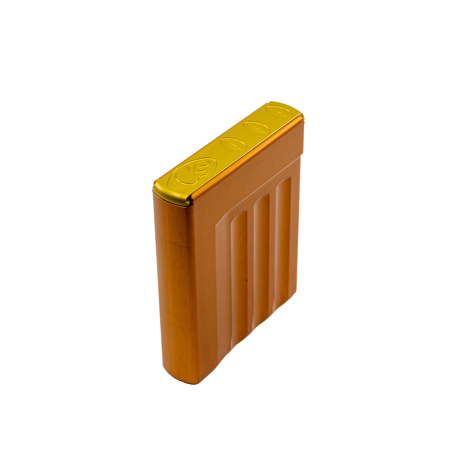 joint cigarette case orange gold